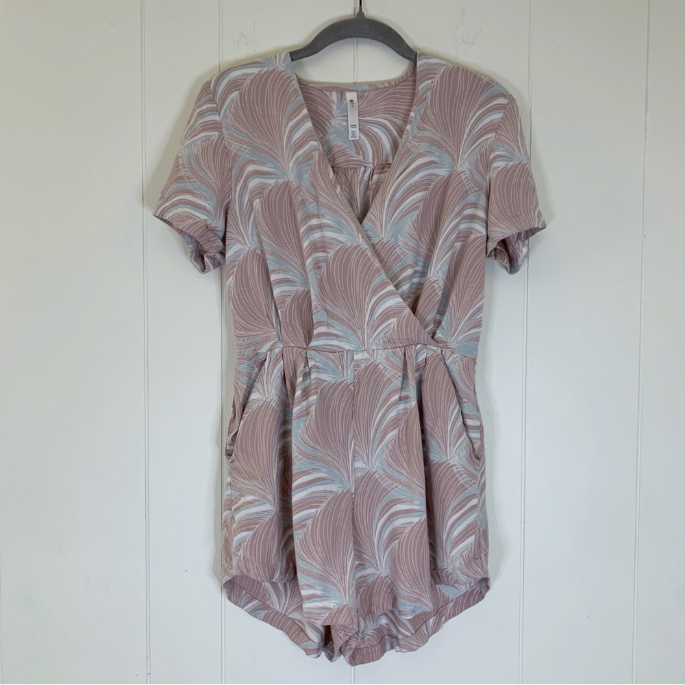 RVCA Pink Leaf Romper S